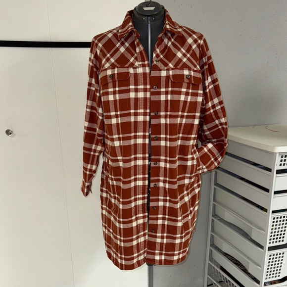 Duluth Trading Co Russet Shirt Dress - Picture 1 of 8